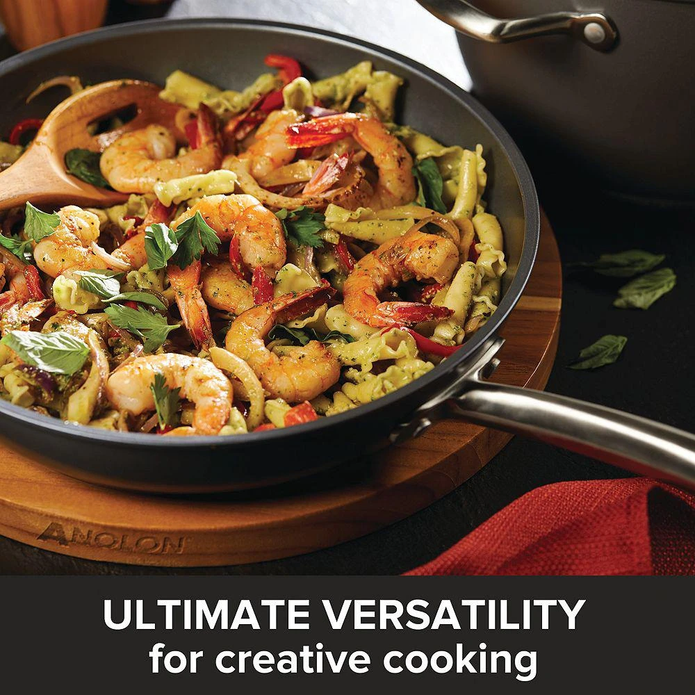 Anolon Accolade Hard-Anodized Precision Forge Cookware Set, 10-Piece, Moonstone 5