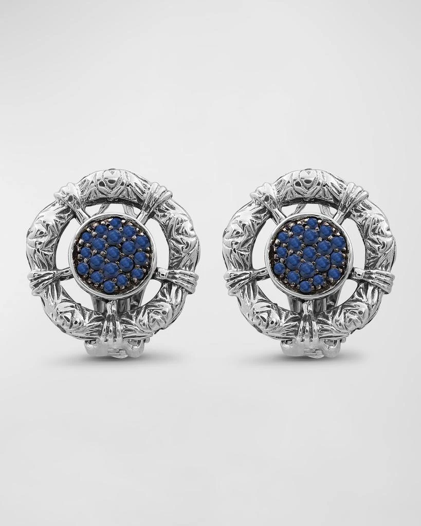 Stephen Dweck Blue Sapphire Earrings in Sterling Silver 1