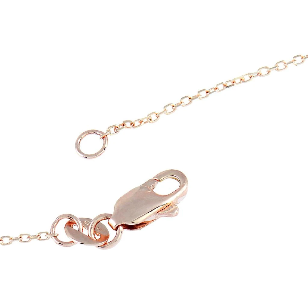 Non Branded 14K Rose Gold 0.10 ct Diamond Love Pendant Necklace 3