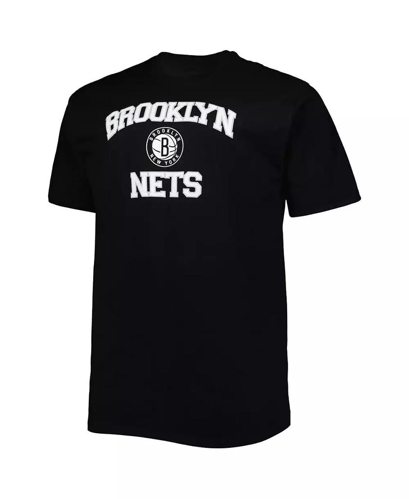Profile Men's Black Brooklyn Nets Big and Tall Heart and Soul T-shirt 2