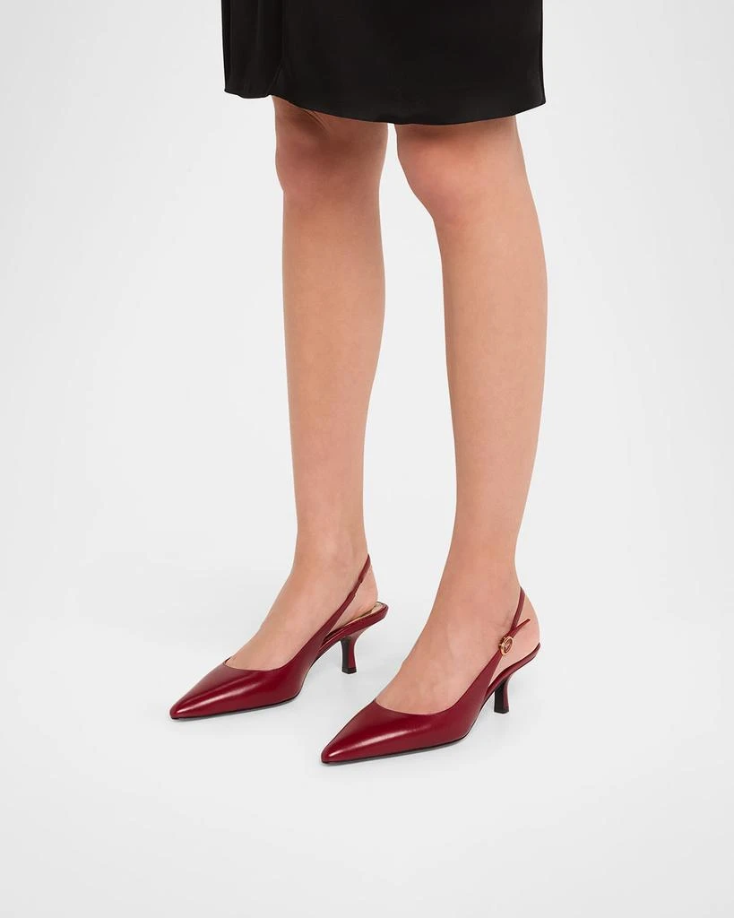 Burberry Dame Leather Slingback Pumps 2