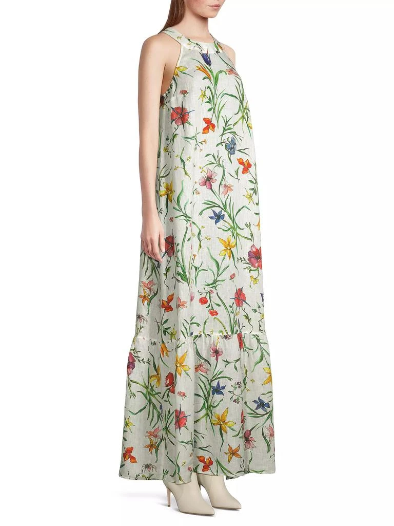 120% Lino Linen Floral Maxi Dress 4