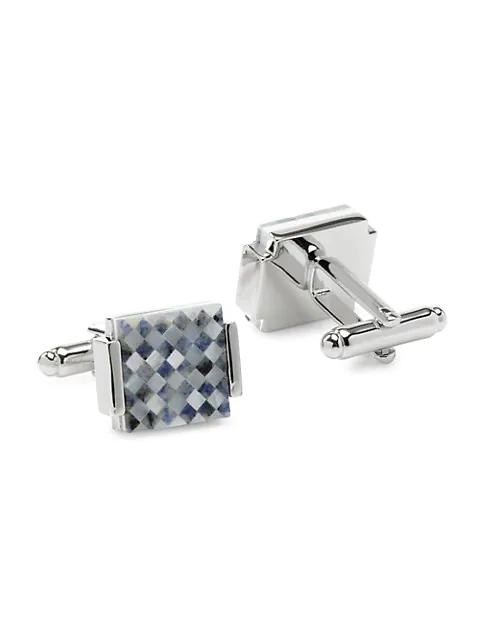 Cufflinks, Inc. Ox & Bull Trading Co. Pearl Checked Cufflinks