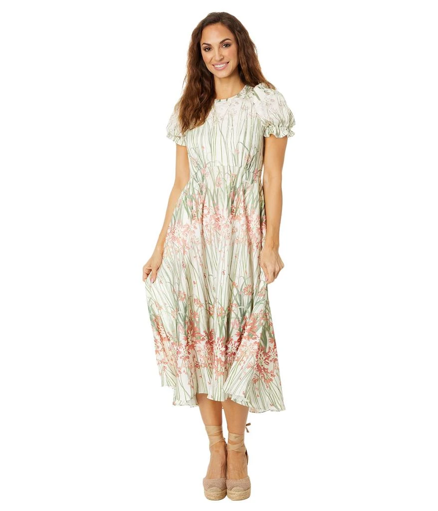 Ted Baker London Zahrria High Low Hem Dress With Puff Sleeve 1