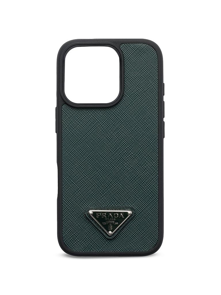 PRADA iPhoneケース14Pro Prada Leather iPhone 14 Pro Max Case - Bergdorf Goodman