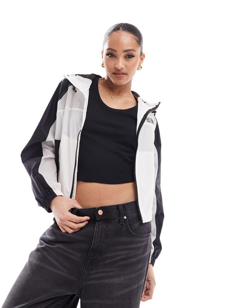 The North Face The North Face Himalia packable waterproof wind jacket in off white Exclusive at ASOS