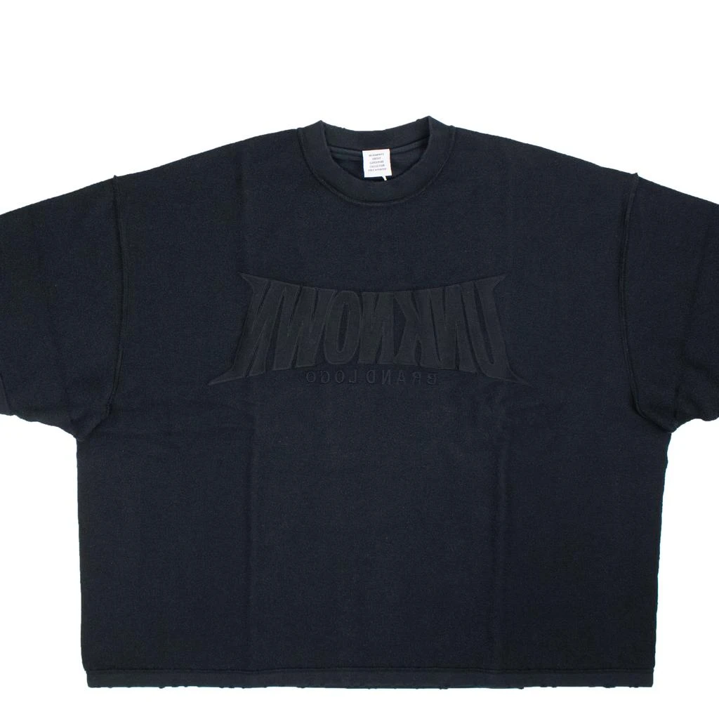 Vetements Dirty Black Unknown Embroidered Oversized T-Shirt 3