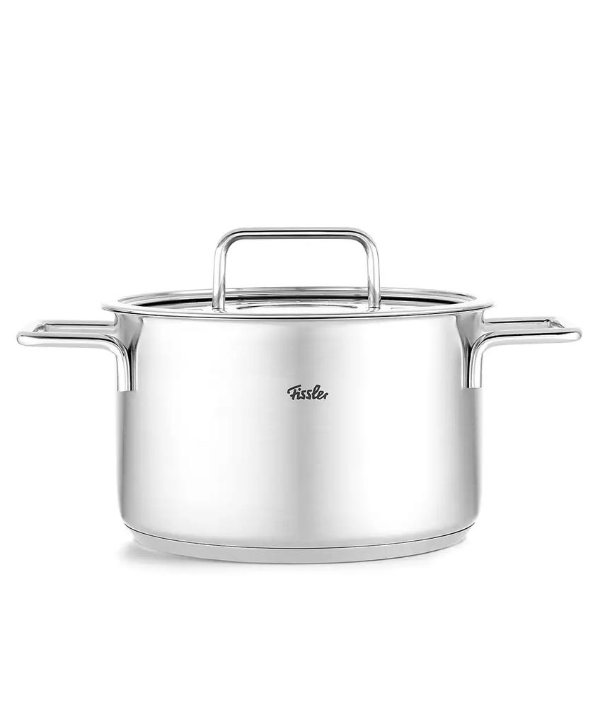 Fissler Pure Collection Stainless Steel 4.2 Quart Stock Pot with Glass Lid