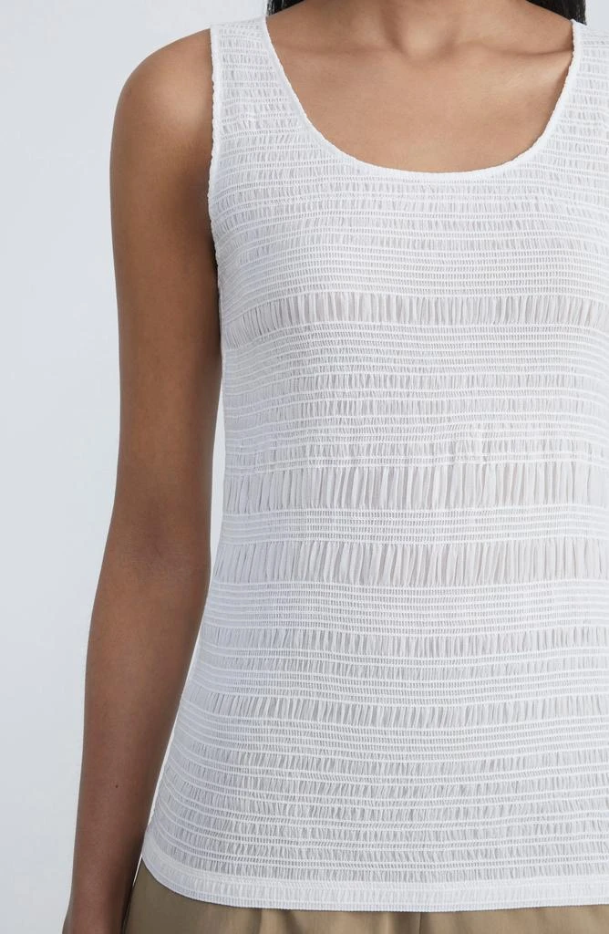 Lafayette 148 New York Smocked Satin Tank 3