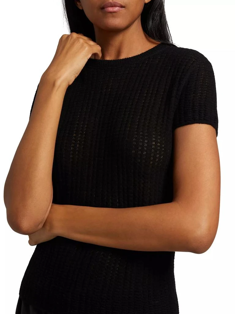 Vince Waffle Knit Short-Sleeve Sweater 6