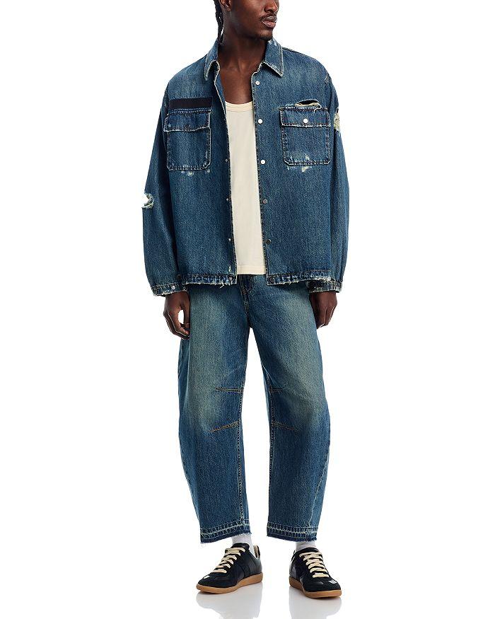 Helmut Lang Cocoon Re Hem Barrel Jeans in Tinted Vintage