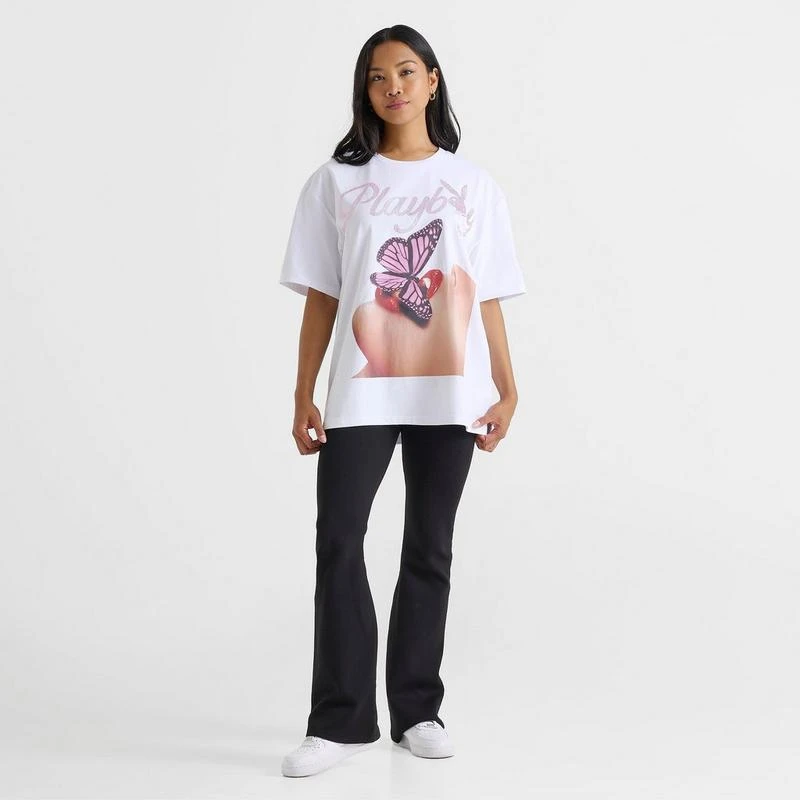 Playboy Women's Playboy Butterfly Photo T-Shirt 2