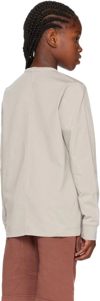 Rick Owens Big Kids Gray Concordians Level Long Sleeve T-shirt 3