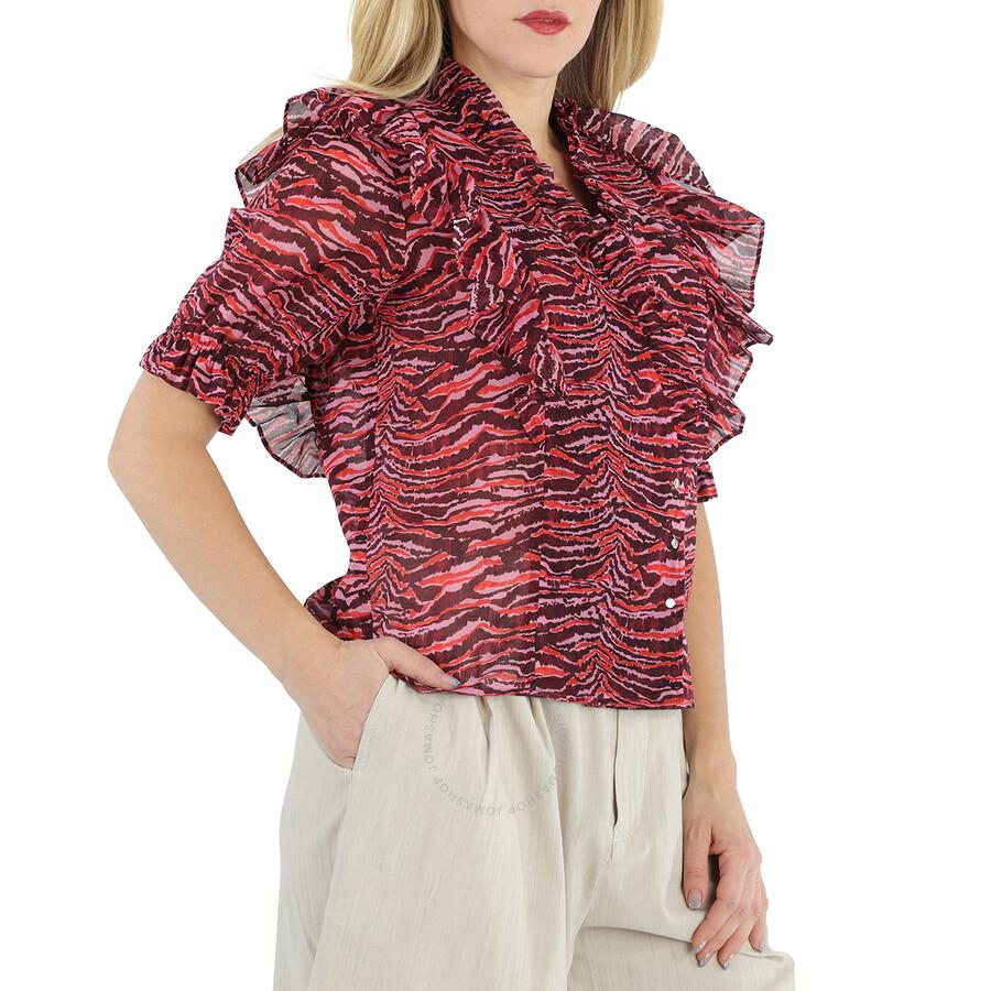 Roseanna Ladies Graphic Print Silk Blouse