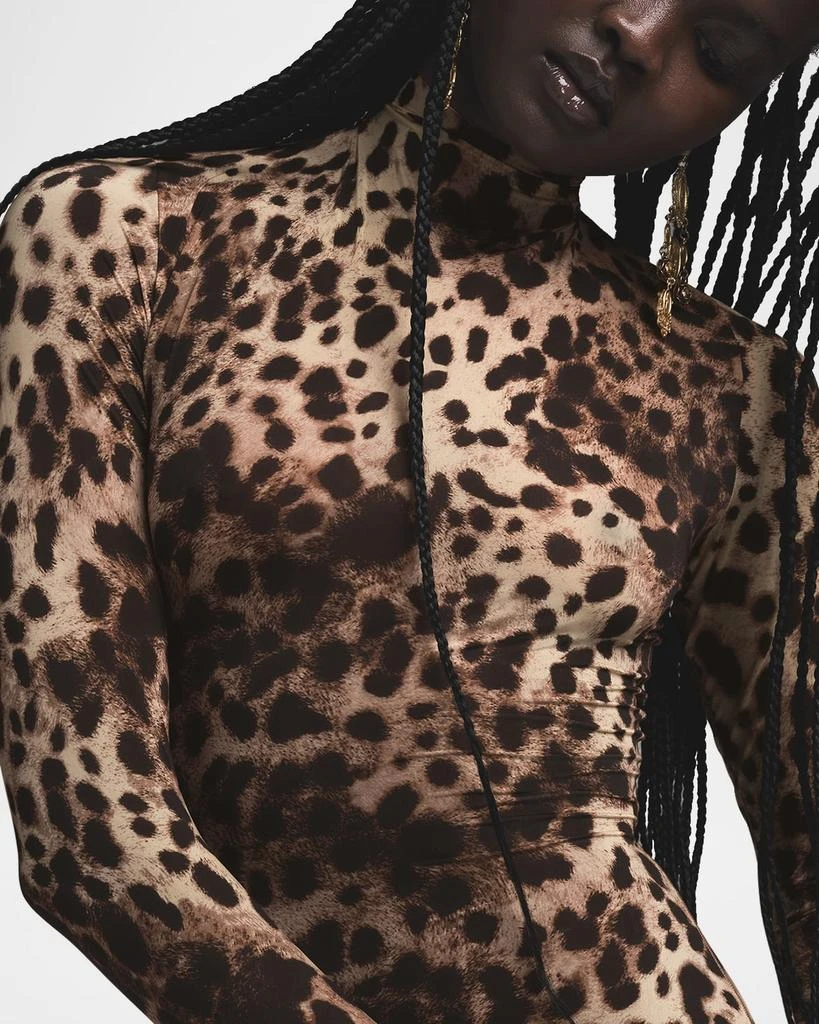 Dolce & Gabbana Milky Sheer Turtleneck Catsuit 4
