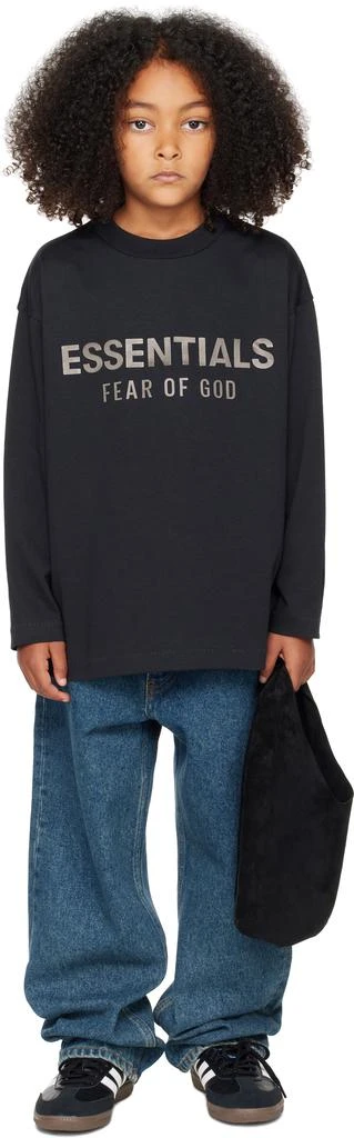 Essentials Kids Black Classic Long Sleeve T-shirt 4