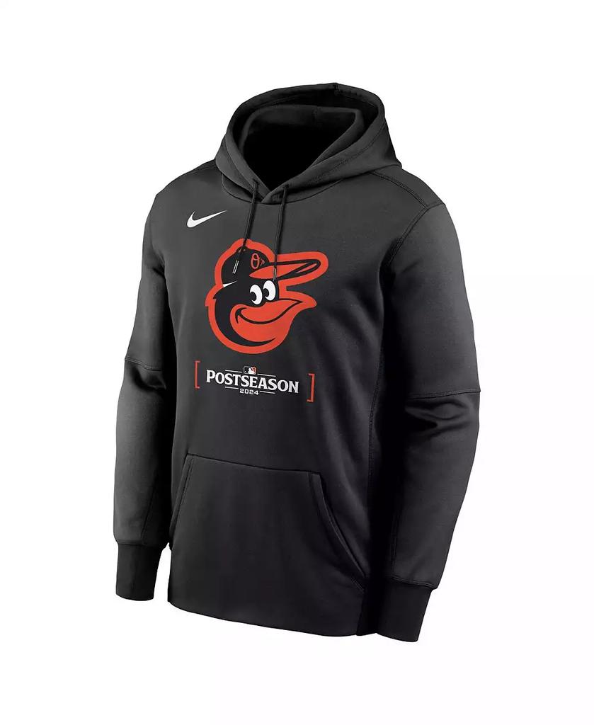 NIKE Men's Black Baltimore Orioles 2024 MLB Postseason Authentic Collection Therma Pullover Hoodie