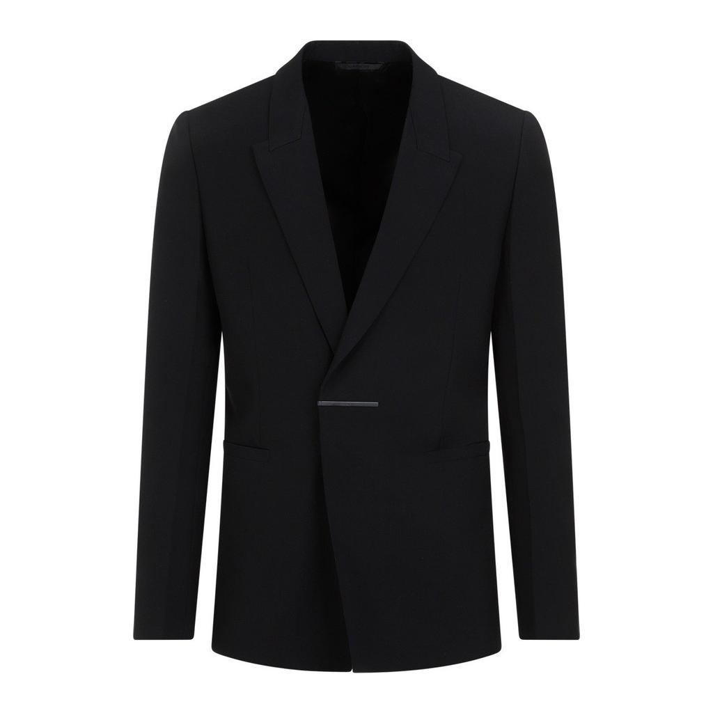 ジャケット GIVENCHY Black Stretch Wool Blend Blazer GIVENCHY Wool and mohair-blend blazer | NET-A-PORTER