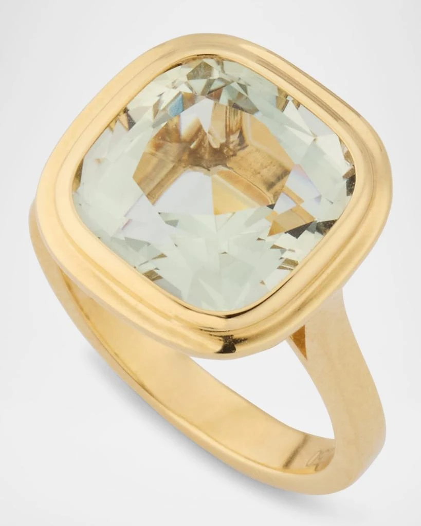 Goshwara Manhattan 18K Yellow Gold Prasiolite Cushion Ring 3