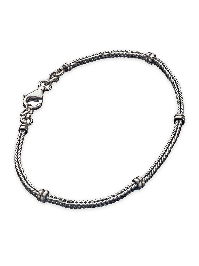 Jan Leslie Sterling Silver Herringbone Bracelet 1