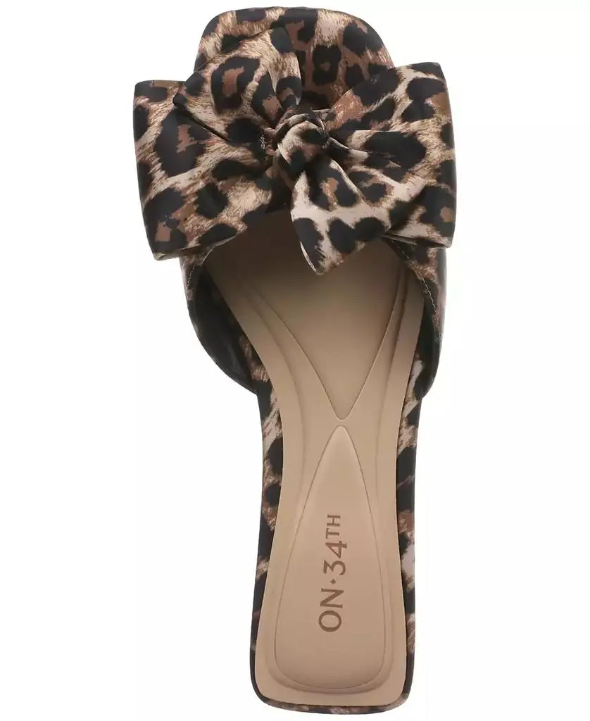 On 34th Women's Jazminn Bow Slip-On Slide Flat Sandals, Created for Macy's 4