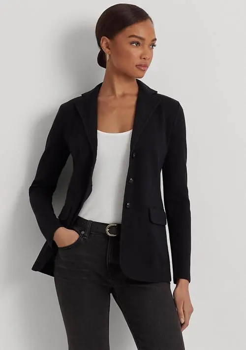 Ralph Lauren Petite Combed Cotton Blazer