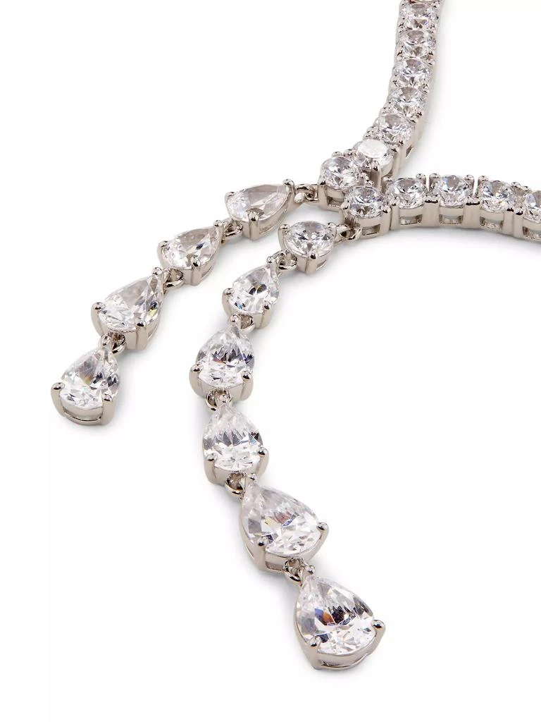 Adriana Orsini Willow Rhodium-Plated & Cubic Zirconia Y Necklace 4