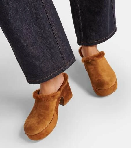 Gianvito Rossi Lyss 55 suede platform clogs 4