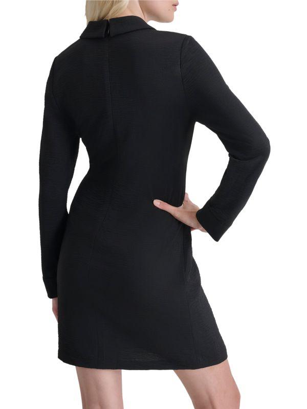 DKNY Surplice Neckline Faux Wrap Mini Dress