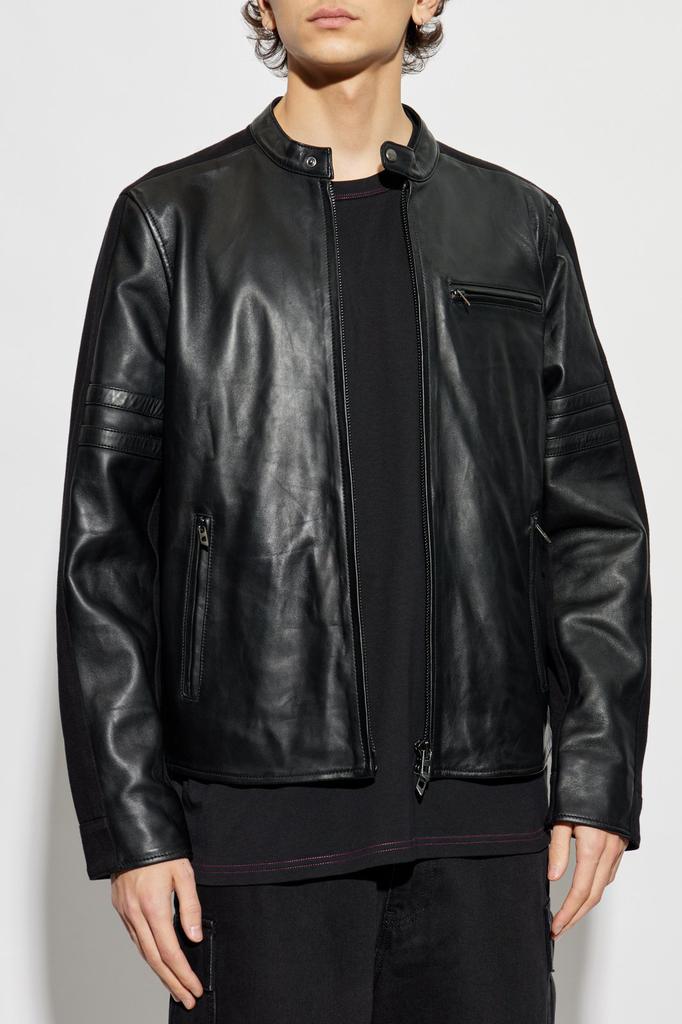 Diesel L-Simz Leather Zipped Jacket – On Sale Now with Up to