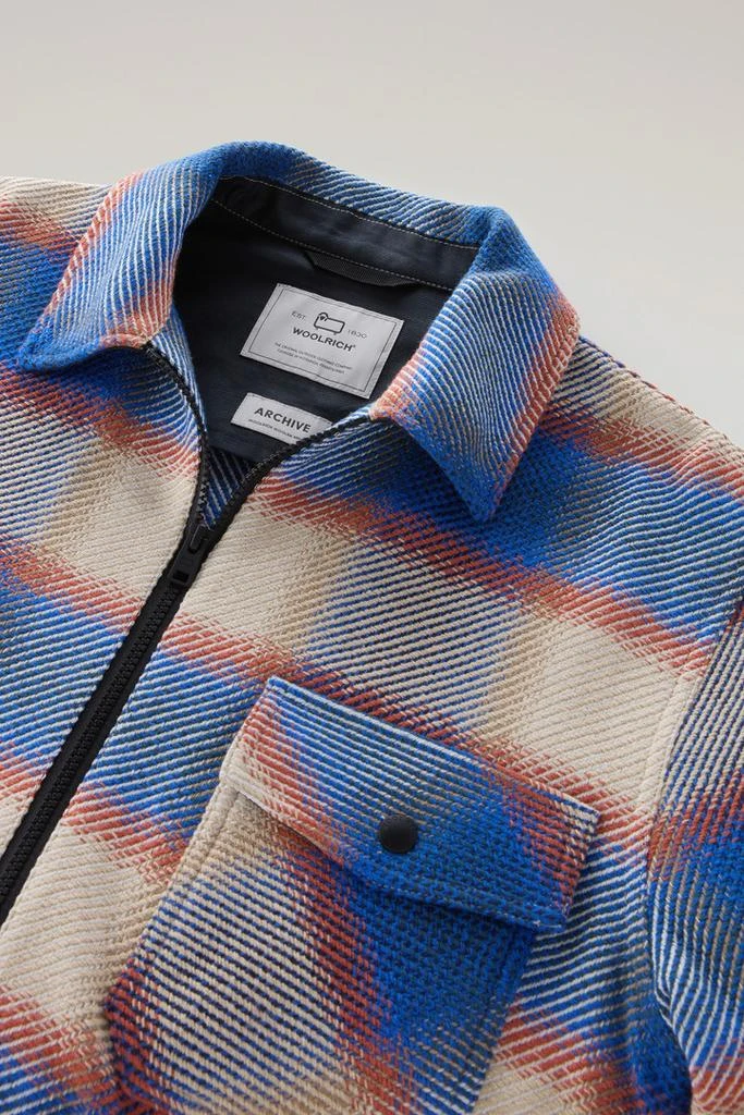 Woolrich Shirt Jacket in Manteco Recycled Cotton Blend - Men - Blue 6