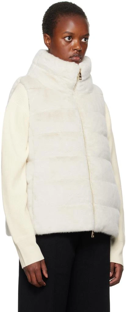 Herno Beige Lady Faux-Fur Down Vest 2