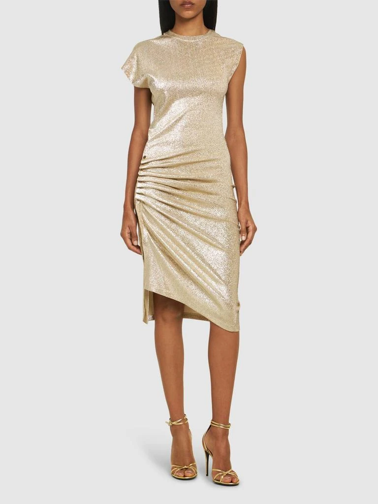 RABANNE Stretch Lurex Jersey Midi Dress 1