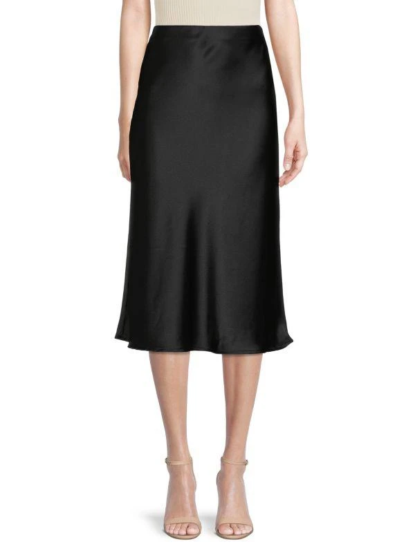 Renee C. Satin Midi Skirt 1