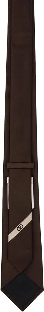 Valentino Brown Silk Tie 2