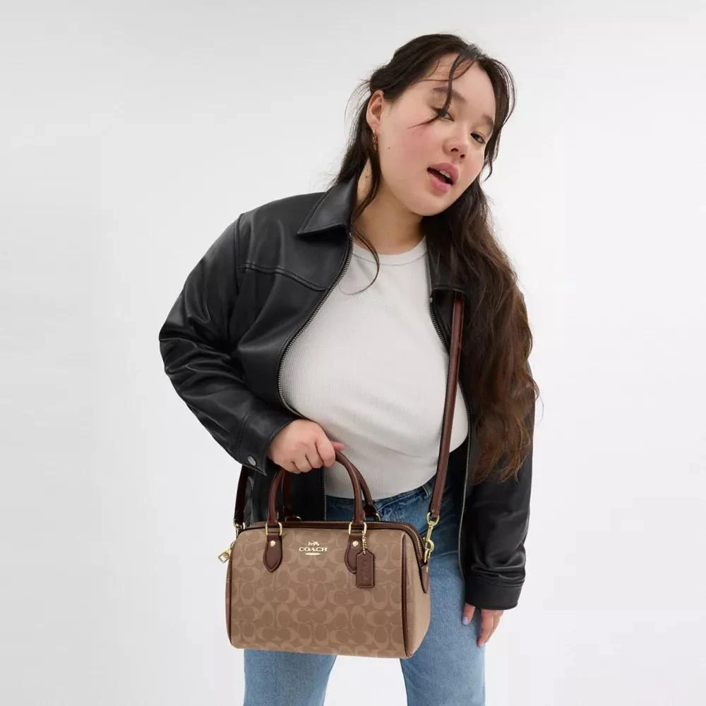 Coach Rowan Satchel Bag In Signature Canvas 3