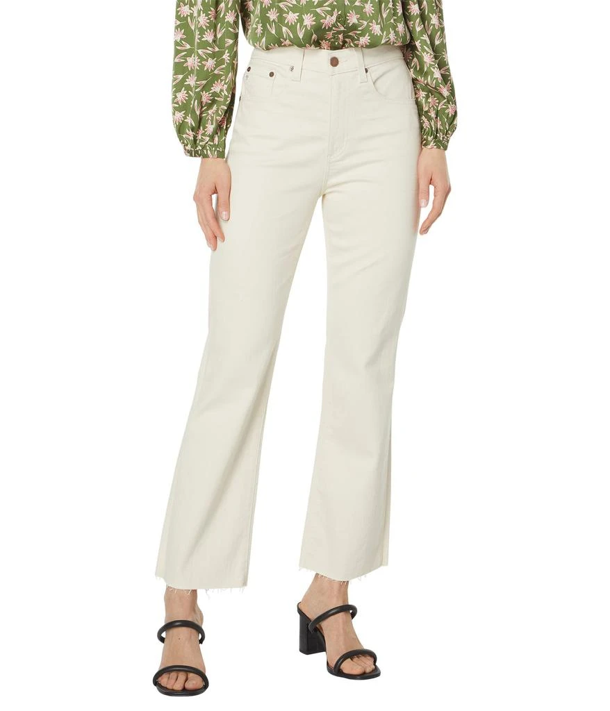 AG Saige Wide Leg Crop High-Rise Fit in Modern White 1