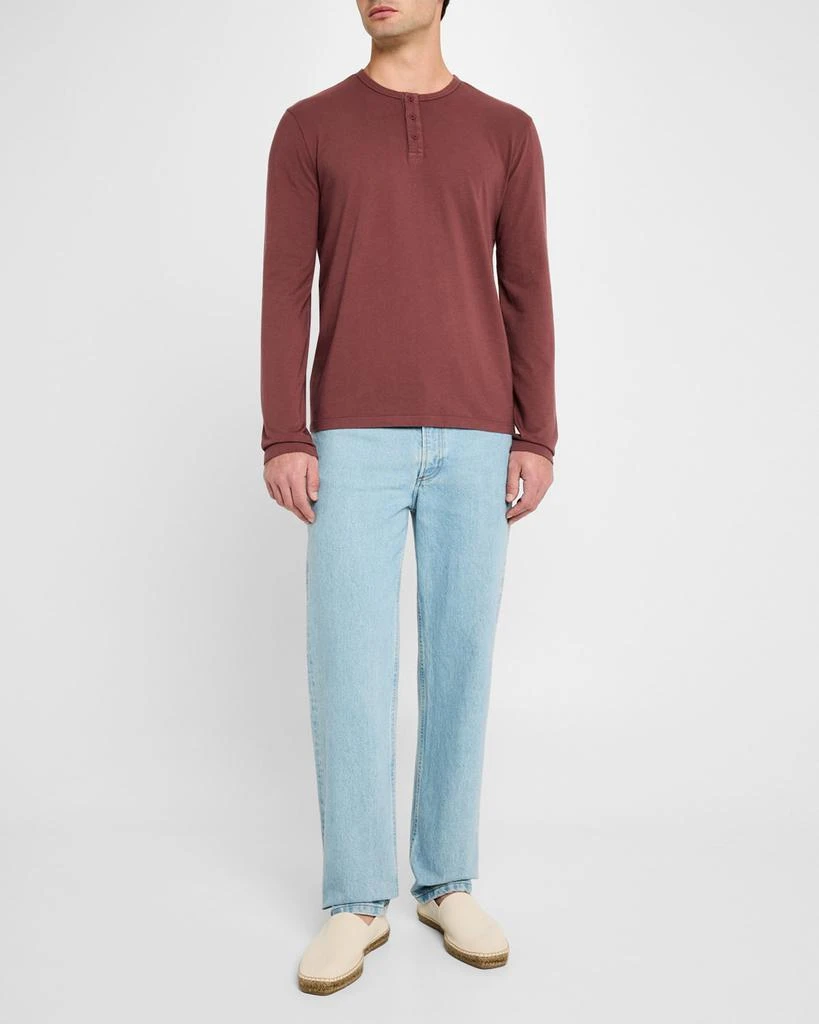 Vince Men's Garment-Dyed Henley Shirt 2