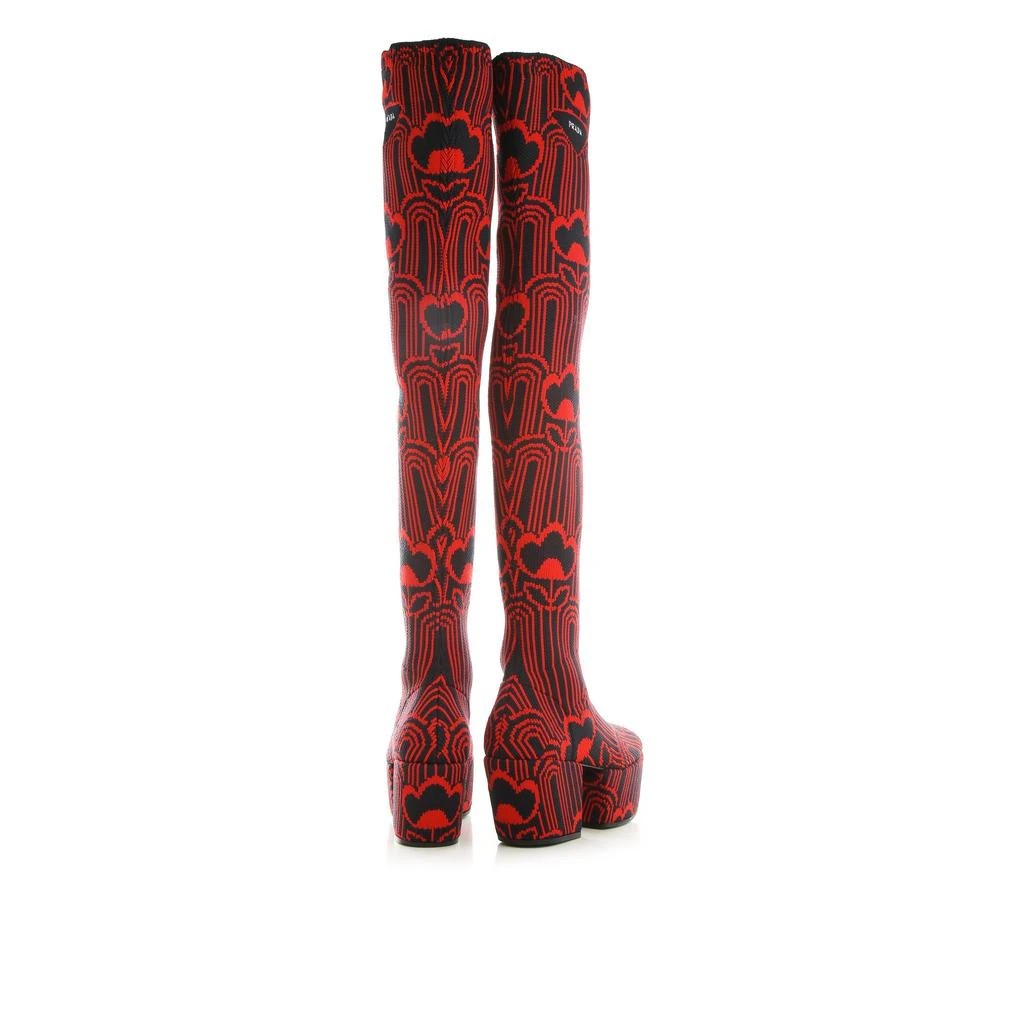 Prada Prada Jaquard Embroidered Boots 3
