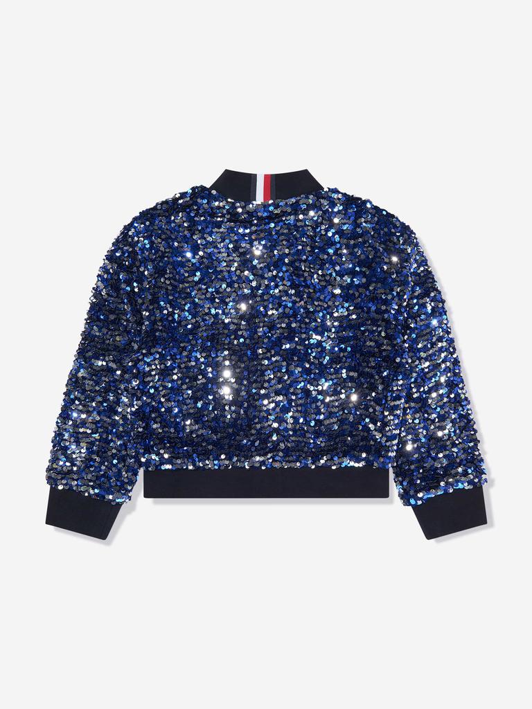 Tommy Hilfiger Tommy Hilfiger Girls Sequin Varsity Jacket in Blue