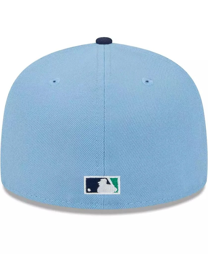 New Era Men's Light Blue, Navy Pittsburgh Pirates Green Undervisor 59FIFTY Fitted Hat 4