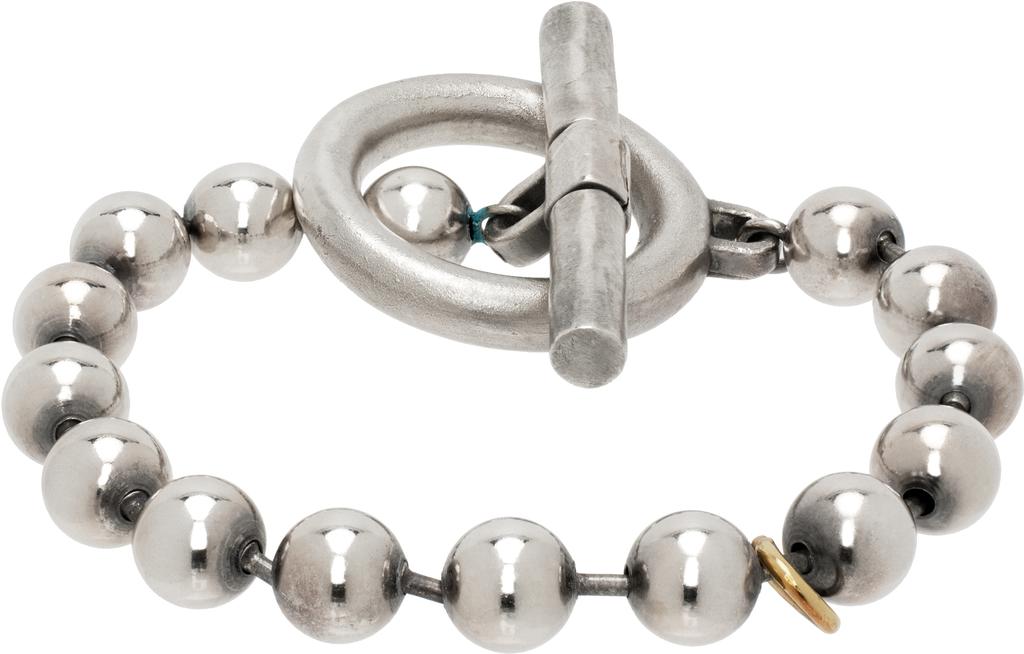 Title of Work Silver Large Toggle Bracelet