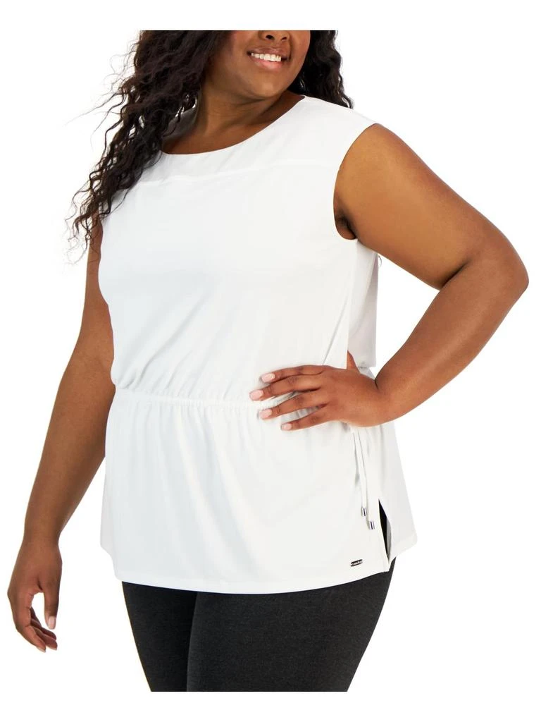 Calvin Klein Plus Womens Drawstring Waist Tank Tunic Top 4