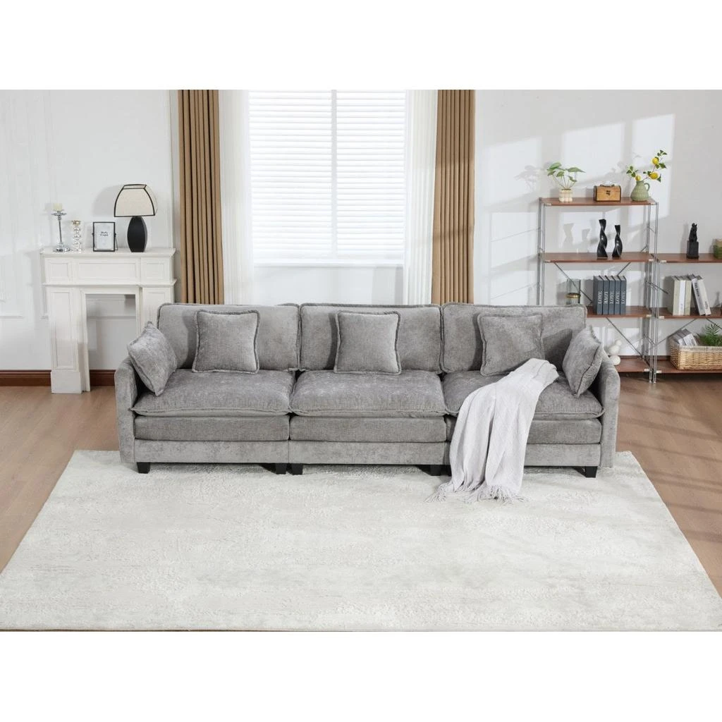 Streamdale Furniture Streamdale Cloud Couch: Skin-friendly Chenille, Cloud-like Comfort, Modular Design 5