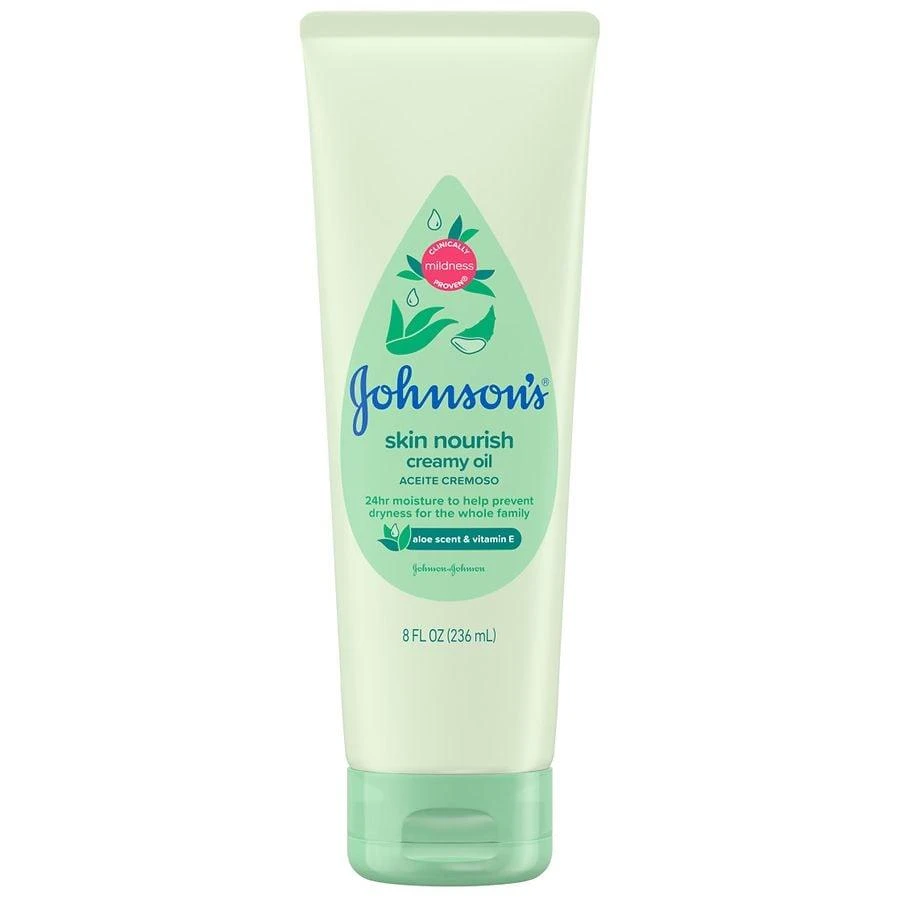 Johnson's Baby Skin Nourish Creamy Oil Aloe 1