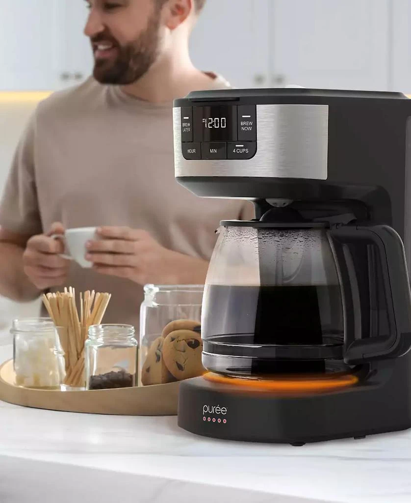 Tzumi Puree 12-Cup Programmable Glass-Carafe Coffee Maker 5