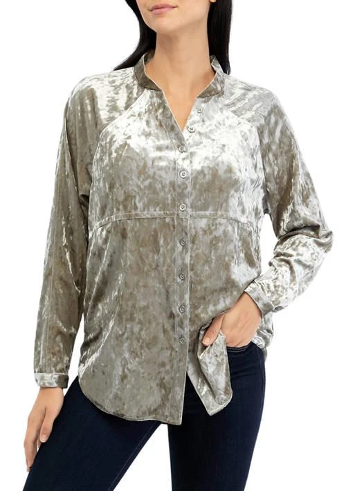 Cupio Womens Crushed Velvet Tunic Top 1
