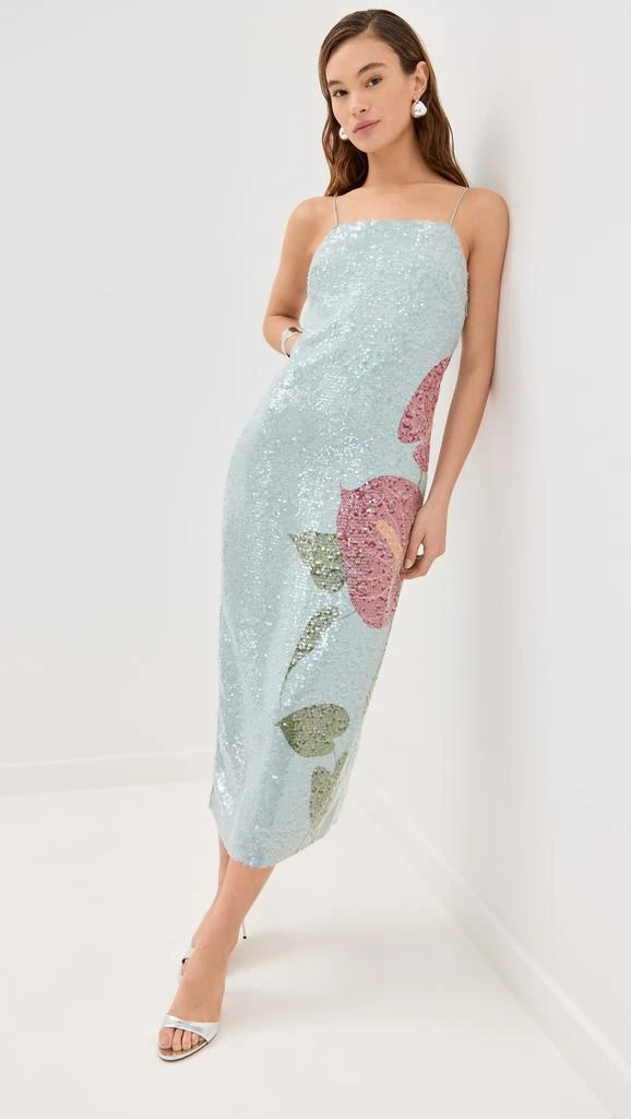 Farm Rio Anthurium Flowers Slip Maxi Dress 5