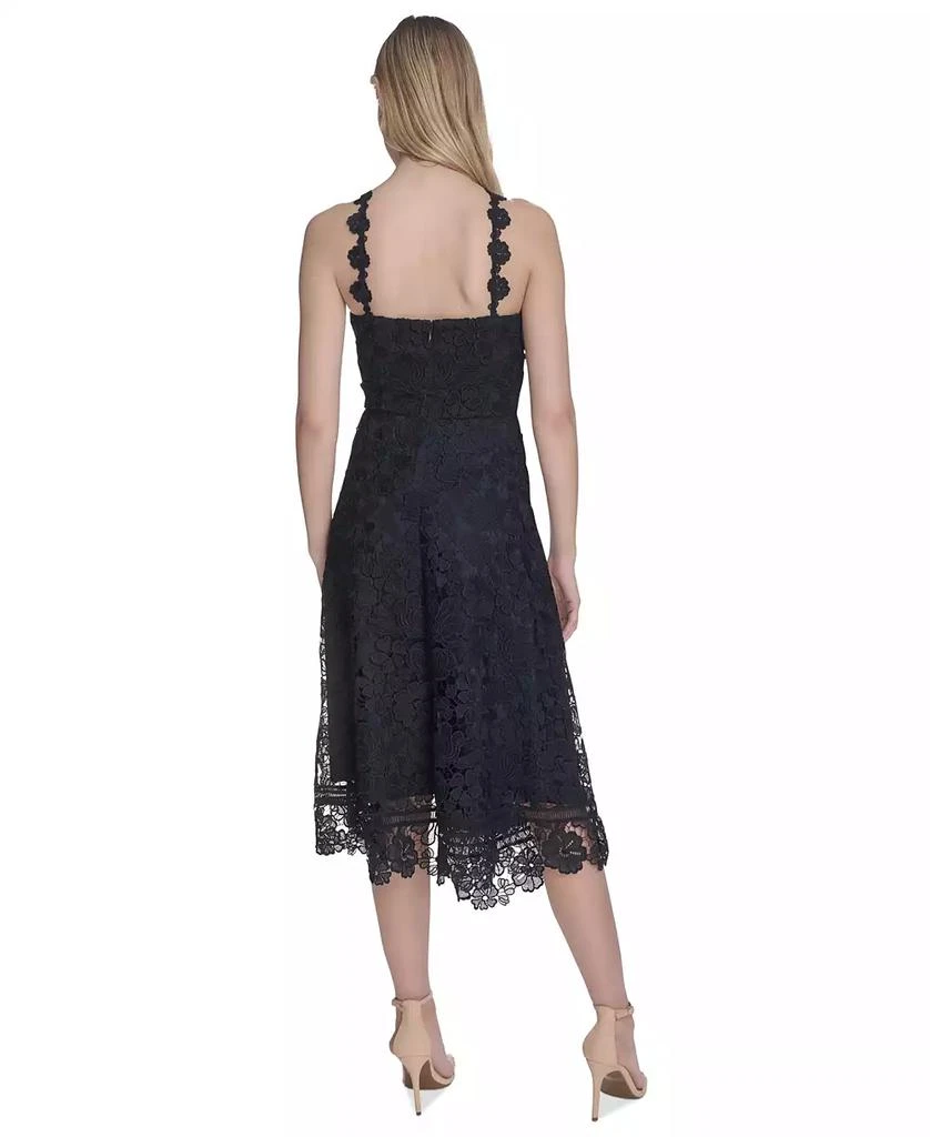 strapless open back dress Brown Gingham Shirred Eliza Midi Dress