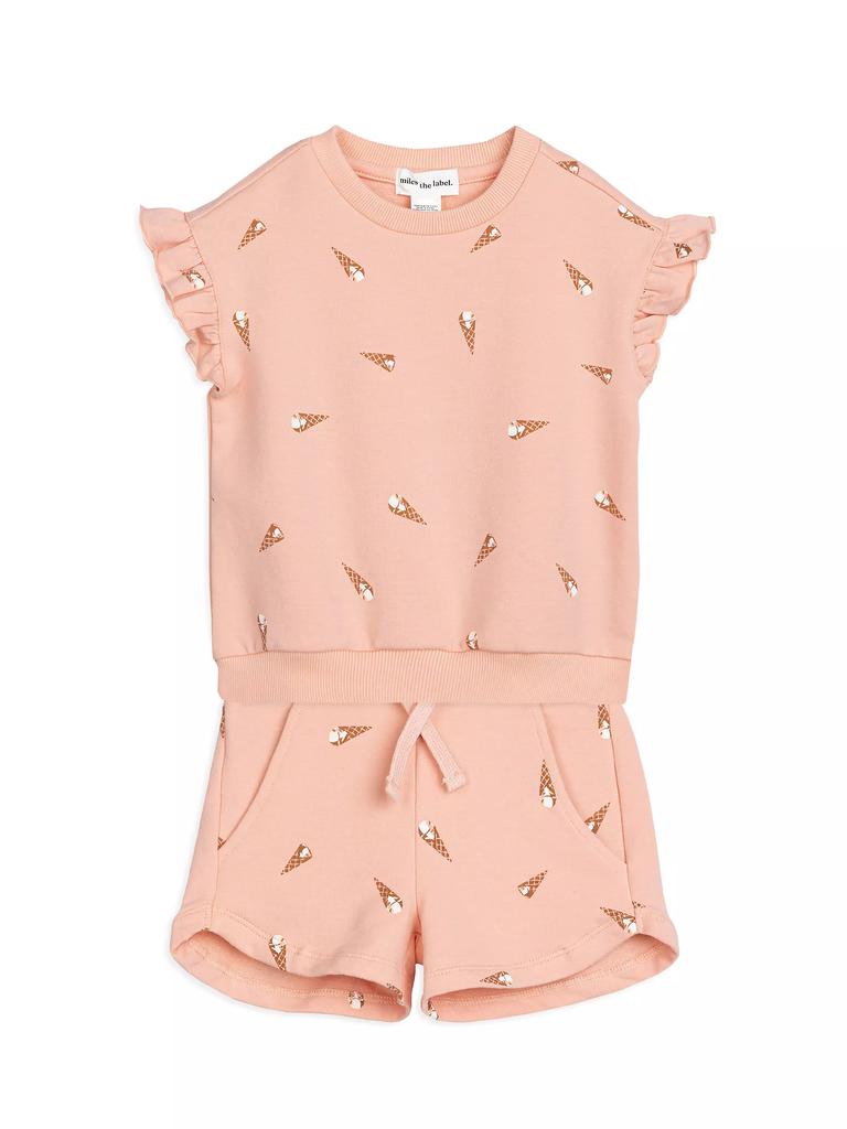 Miles the Label Baby Girls & Little Girl's Ice Cream Print Sweatshirt Vest